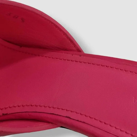 $1150 Balenciaga Women Pink Cagole Leather Pointed-Toe Mule Heel Shoes Size 38.5 - Picture 5 of 8